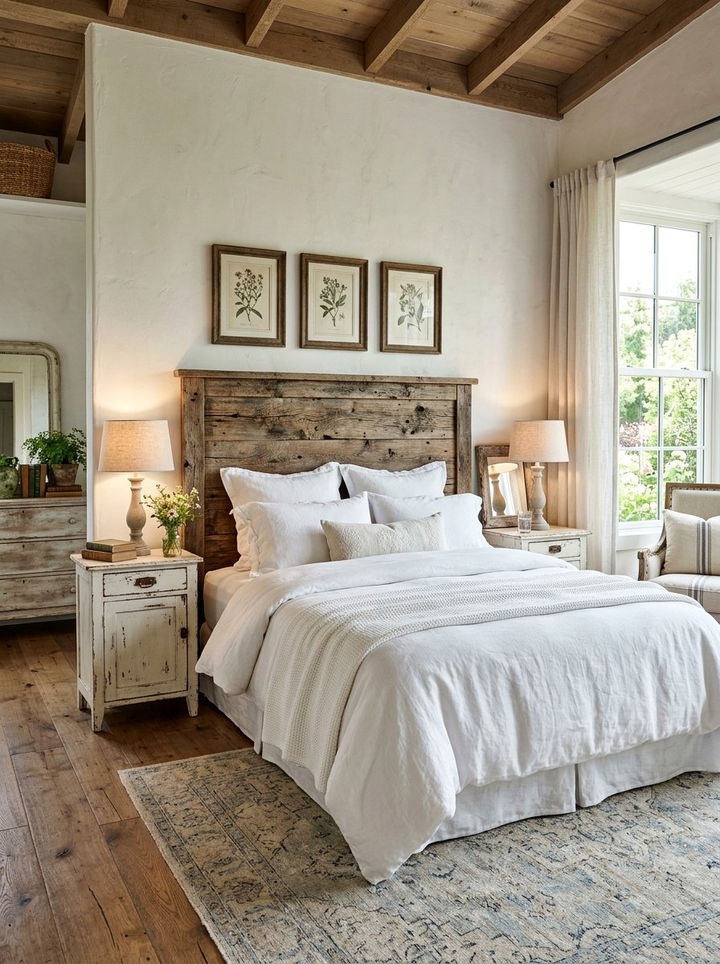 Distressed Wood Bedroom - 30 earthy bedroom ideas