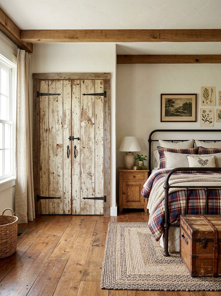 Distressed Wood Closet Door - 30 bedroom closet doors