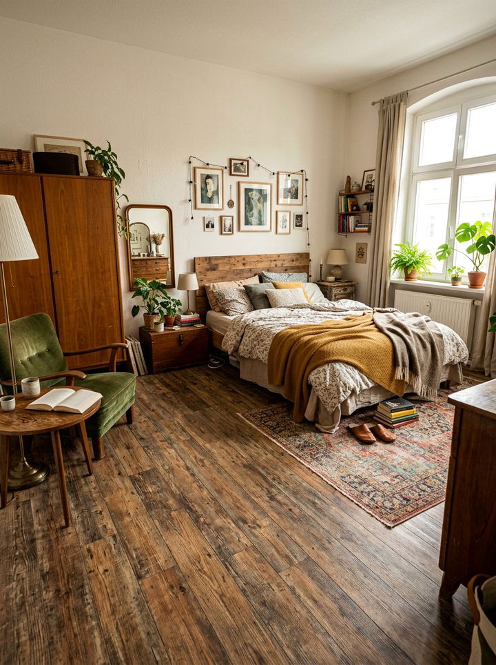 Distressed Wood Vinyl - 30 bedroom vinyl flooring ideas