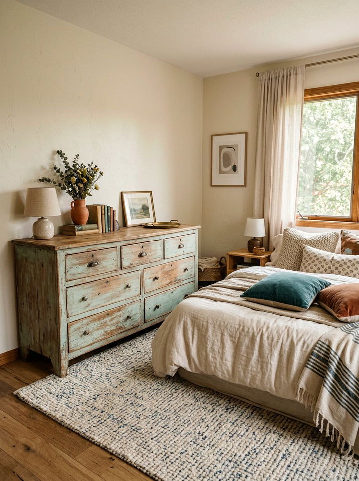 Distressed Wood Wide Dresser - 30 bedroom wide dressers