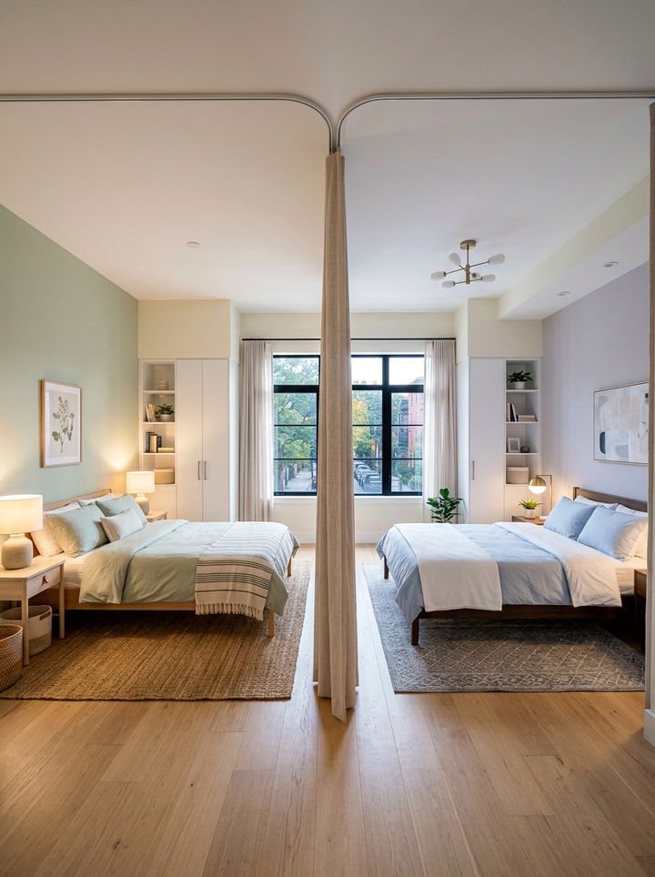 Divided Shared Bedroom - 30 siblings bedroom ideas