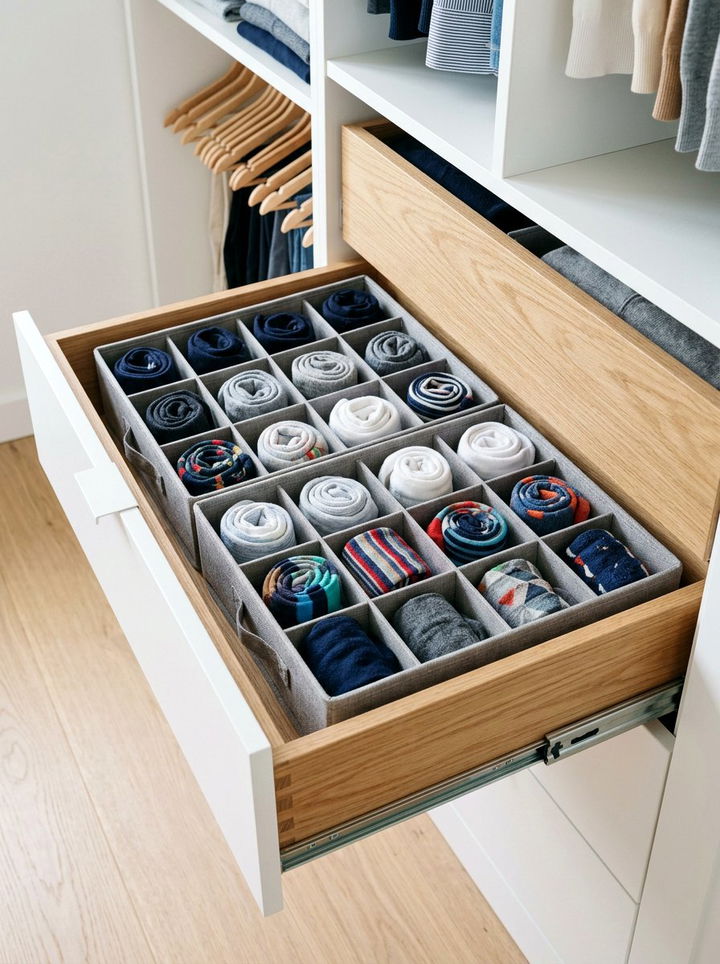 Divided Storage Bins - 30 bedroom storage boxes