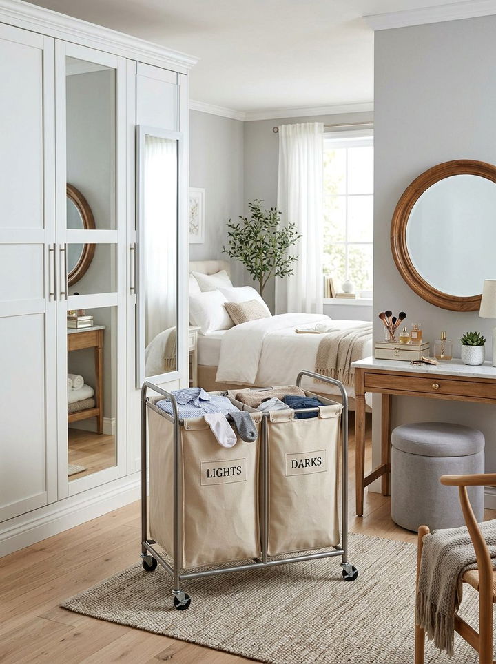 Divided double laundry sorter - 30 bedroom laundry baskets