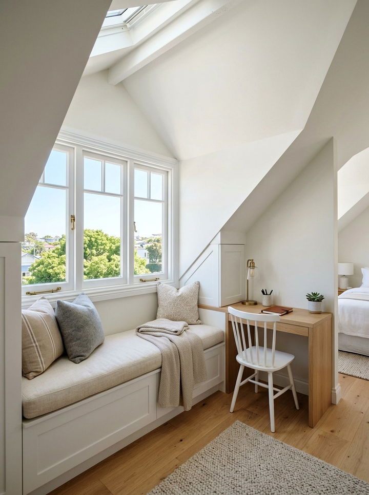 Dormer window bedroom nook - 30 bonus room to bedroom ideas