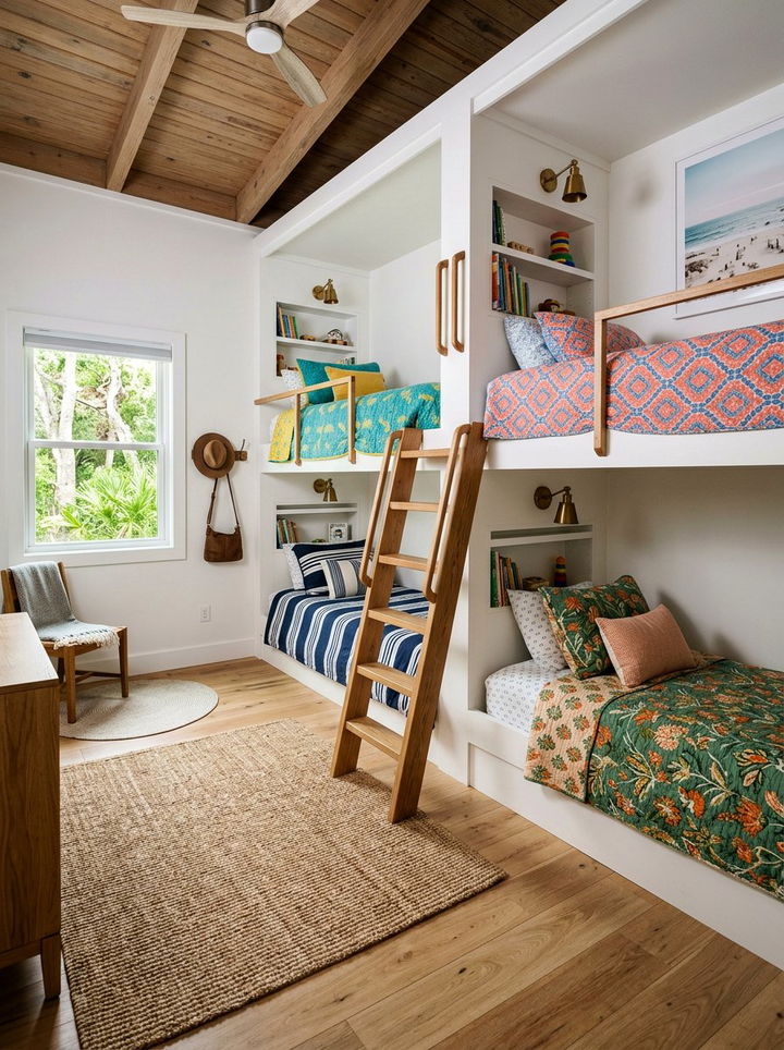 Double Bunk Bed Wall - 30 bedroom built-in beds