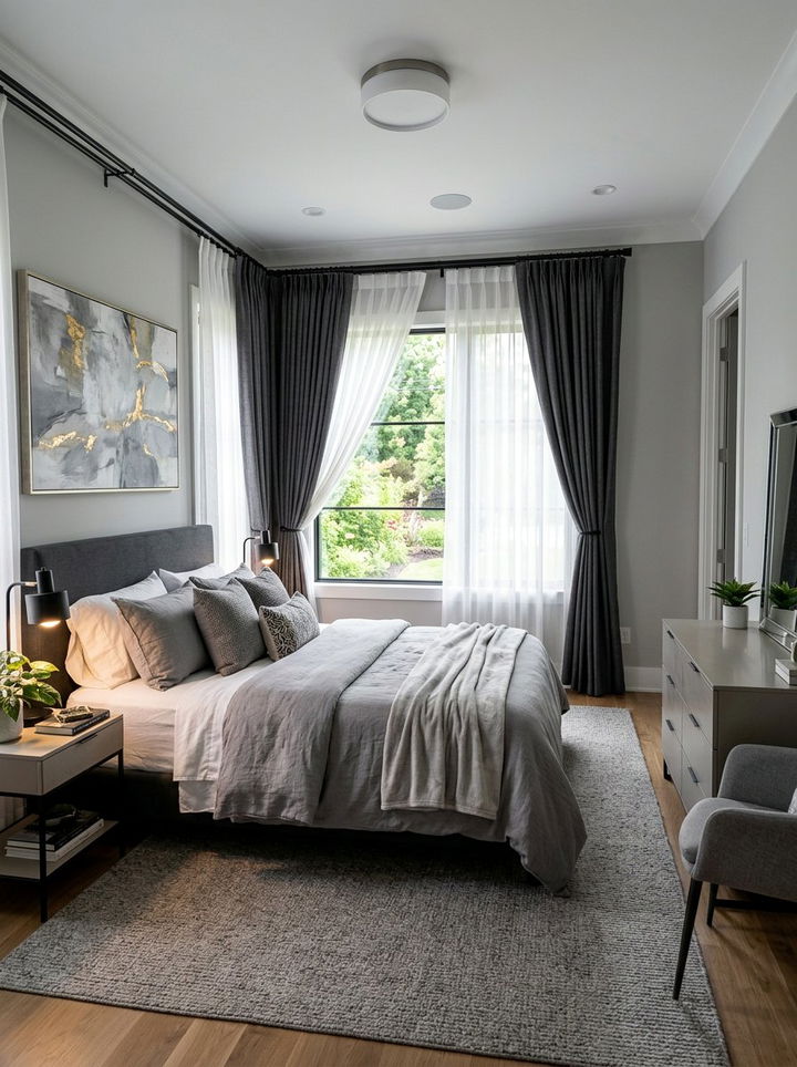 Double Rod Curtains - 30 bedroom drapes