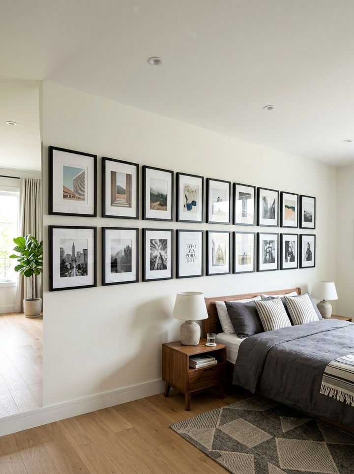 Double Row Gallery Frames - 30 bedroom picture frames