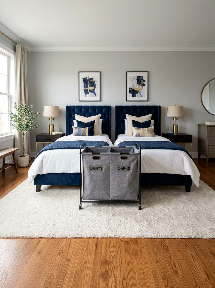 Double Sorter Hamper - 30 bedroom laundry hampers