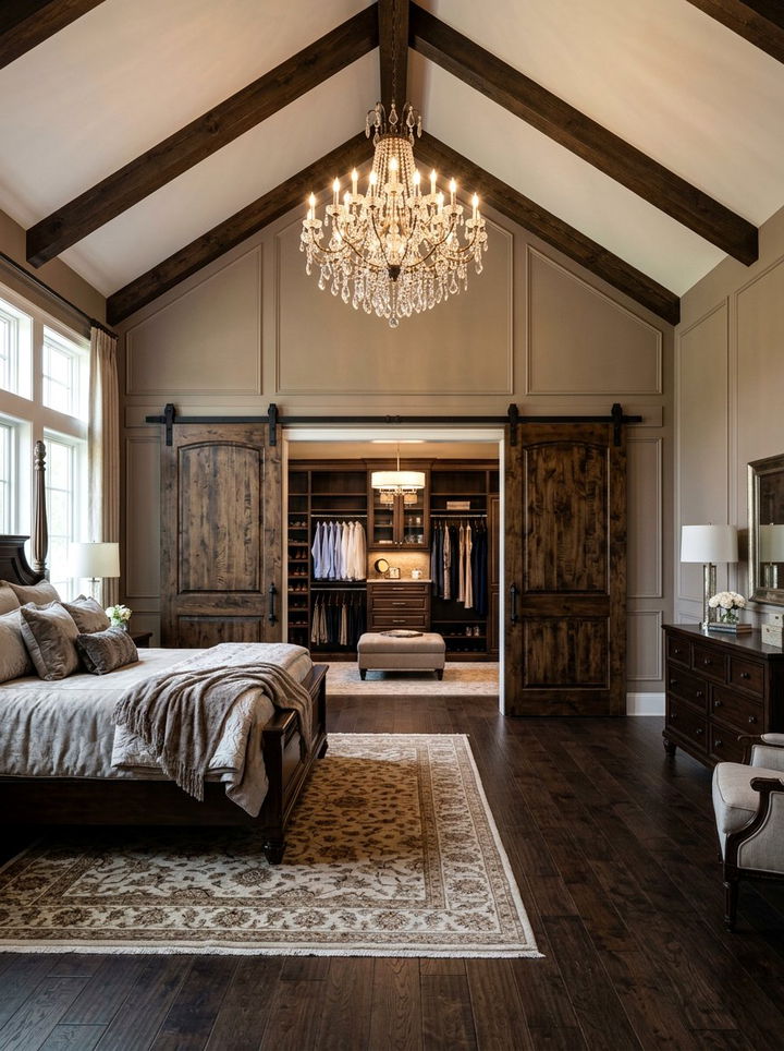 Double Wood Barn Door - 30 bedroom sliding doors