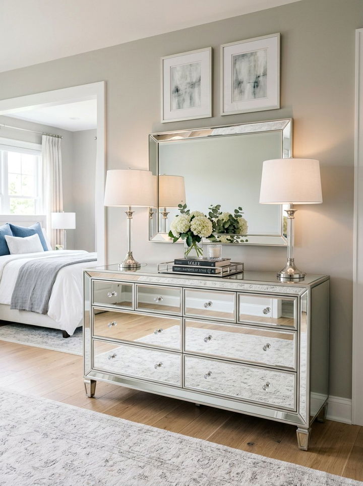 Double mirrored dresser - 30 bedroom mirrored dressers