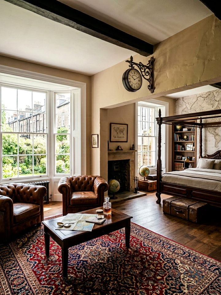 Double sided station clock - 30 bedroom vintage clocks