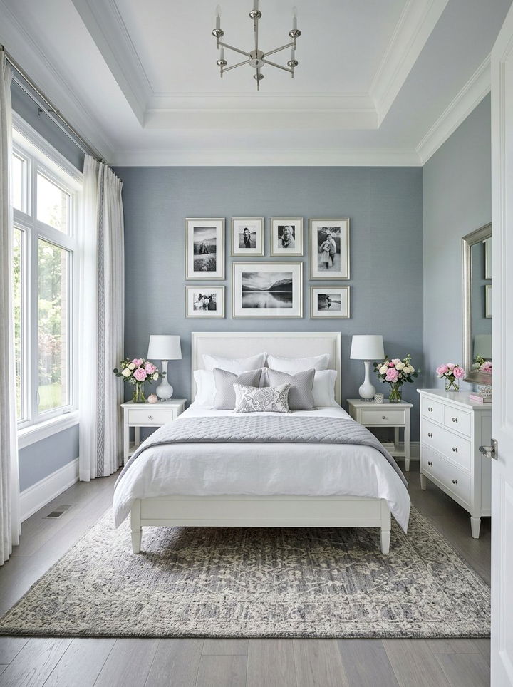Dove gray bedroom - 30 cottagecore bedroom color ideas