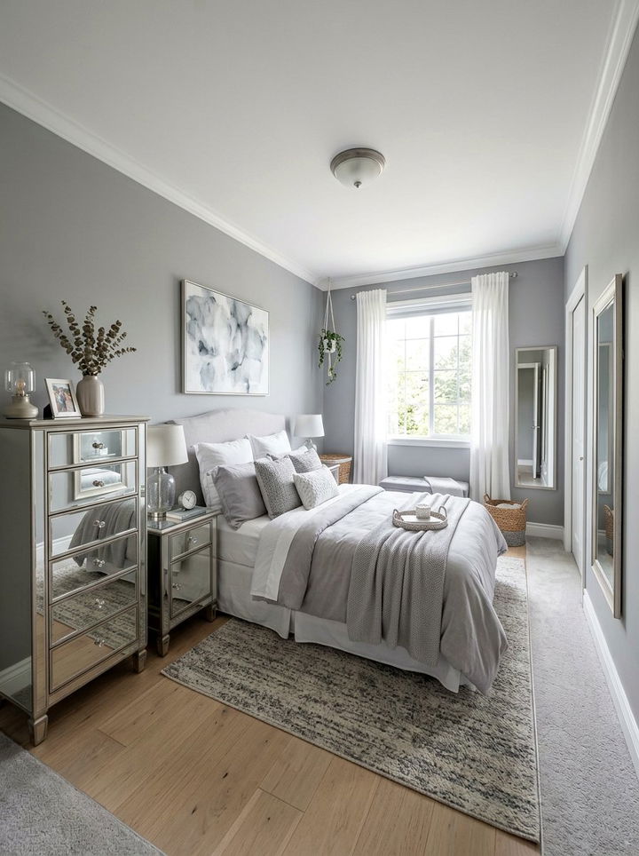 Dove gray small bedroom - 30 traditional gray bedroom ideas