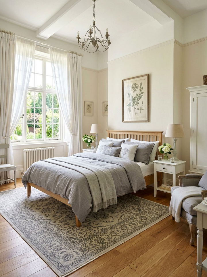 Dove grey bed linens - 30 traditional grey bedroom ideas