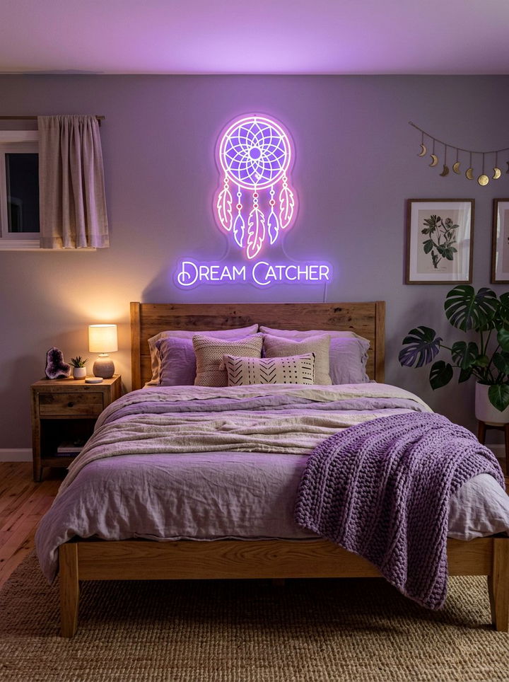 Dream Catcher Neon Sign - 30 bedroom neon signs