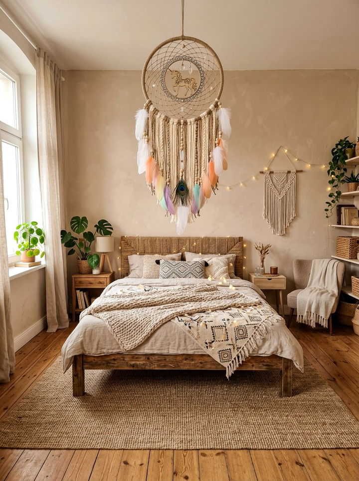 Dreamcatcher Wall Decor - 30 unicorn bedroom ideas