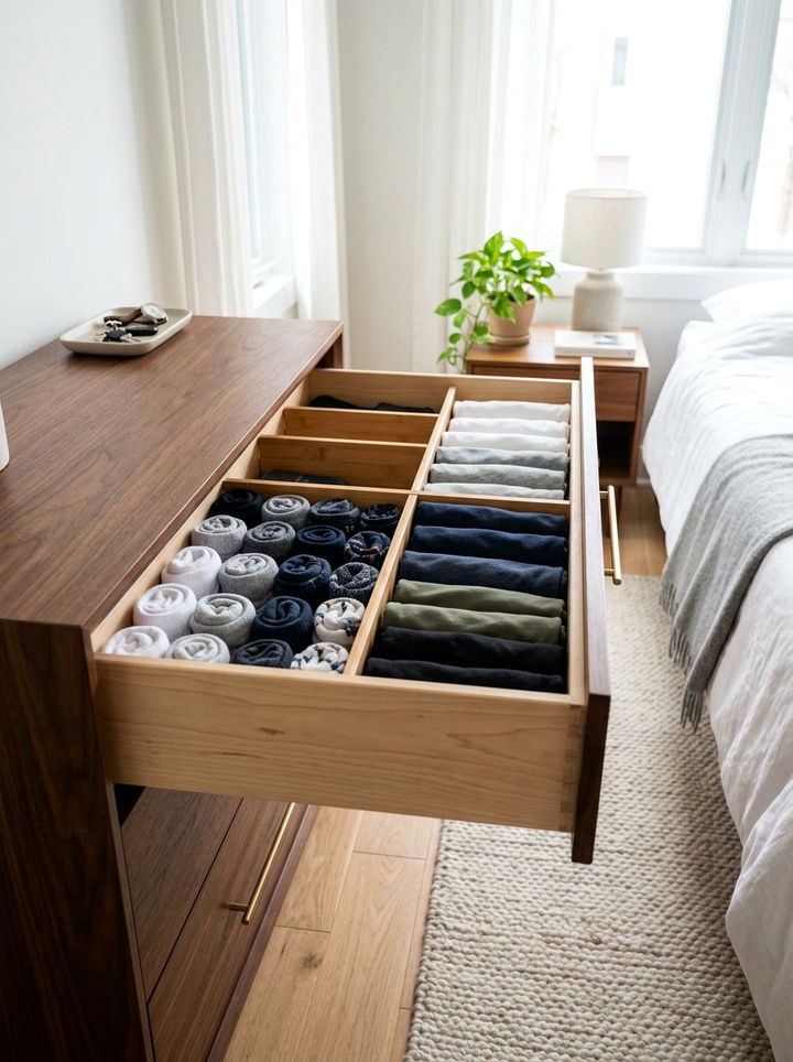 Dresser Drawer Dividers - 30 bedroom organization ideas