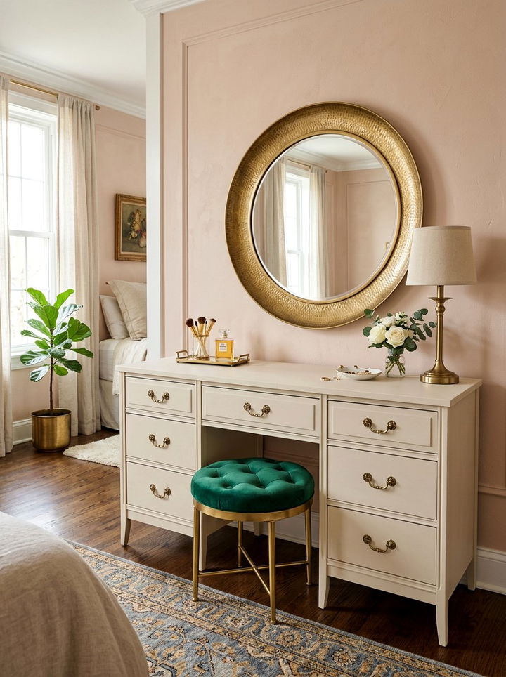 Dresser vanity conversion - 30 upcycled bedroom ideas