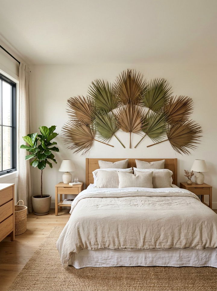 Dried Fan Palm Wall Art - 30 bedroom dried flowers