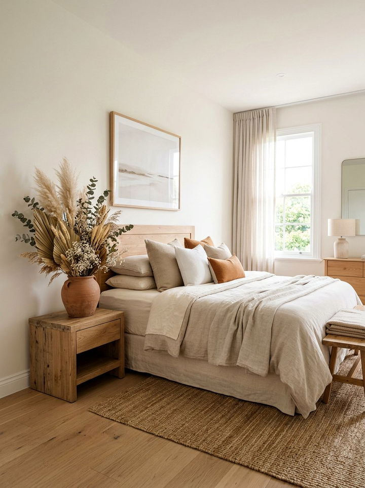 Dried Floral Arrangement - 30 handmade bedroom ideas