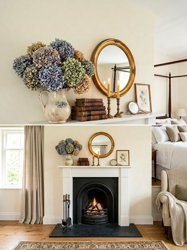 Dried Hydrangea Bedroom Vase - 30 bedroom dried flowers