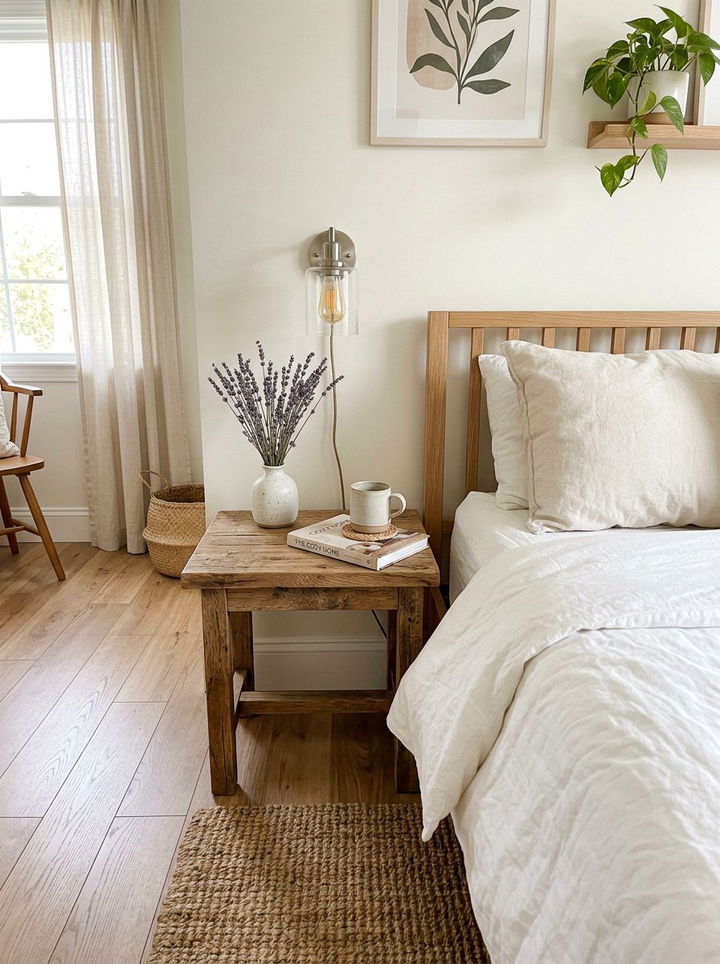 Dried Lavender Nightstand - 30 bedroom dried flowers