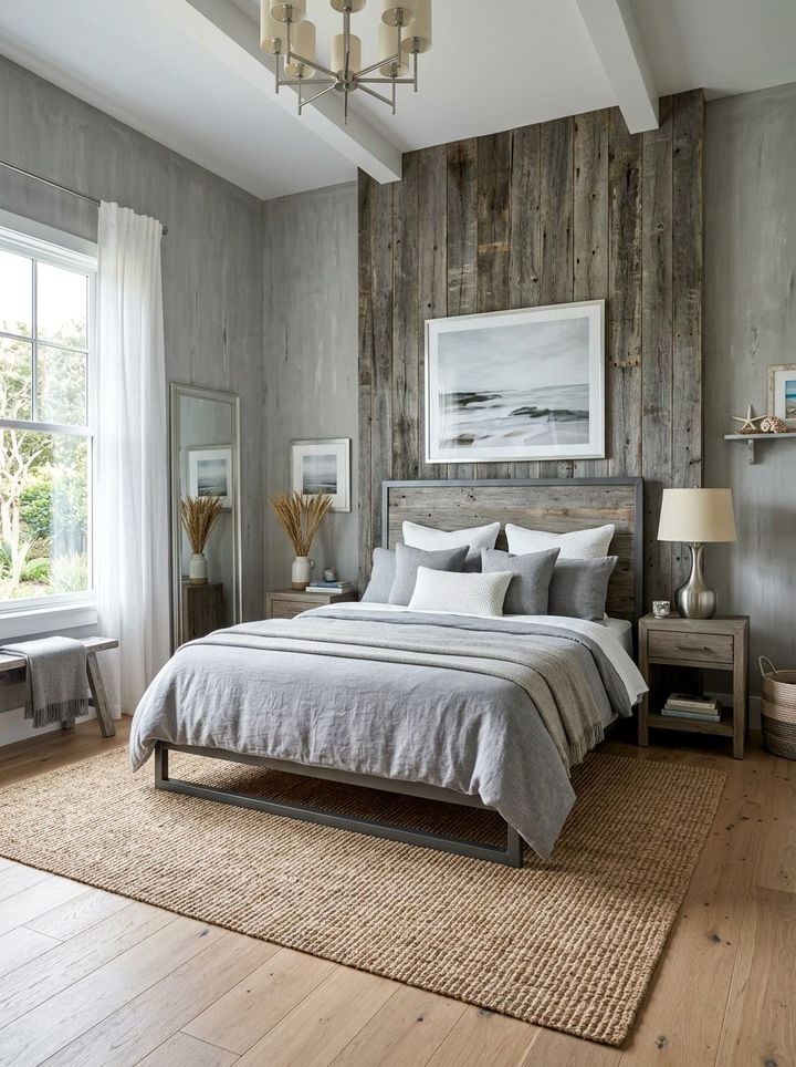 Driftwood Gray Bedroom Interior - 30 ocean inspired bedroom color ideas