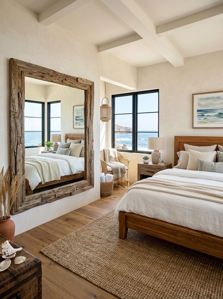 Driftwood Mirror - 30 Caribbean bedroom ideas