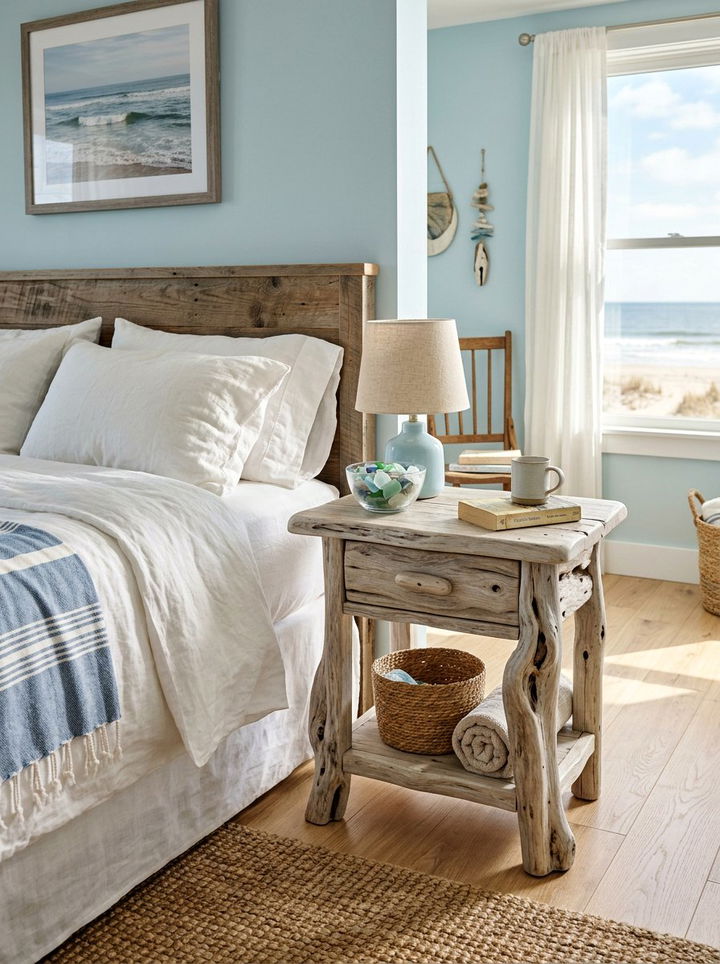 Driftwood Nightstand - 30 bedroom rustic nightstands