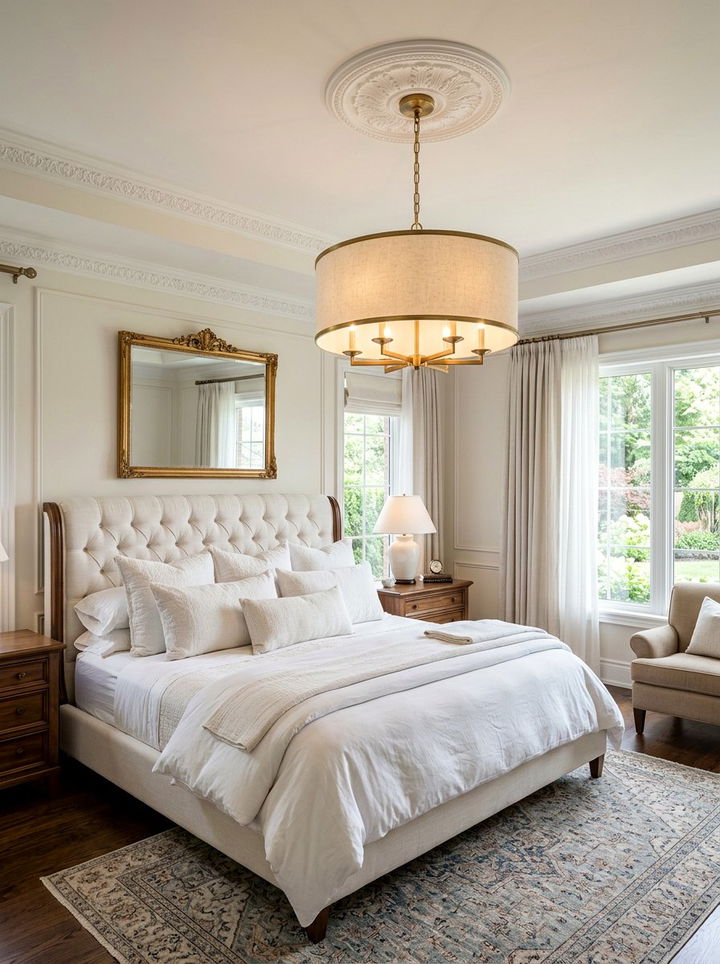 Drum Shade Chandelier - 30 bedroom chandeliers