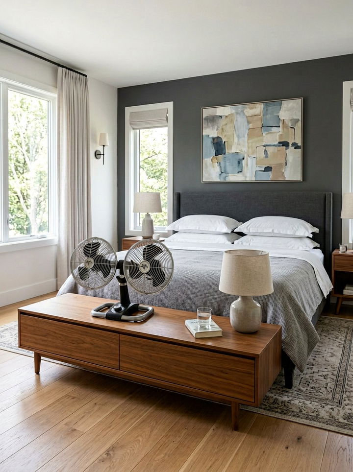 Dual Head Adjustable Fan - 30 bedroom desk fans