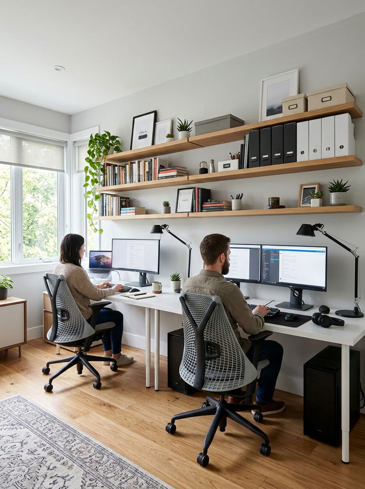 Dual Person Desk - 30 bedroom study desk ideas