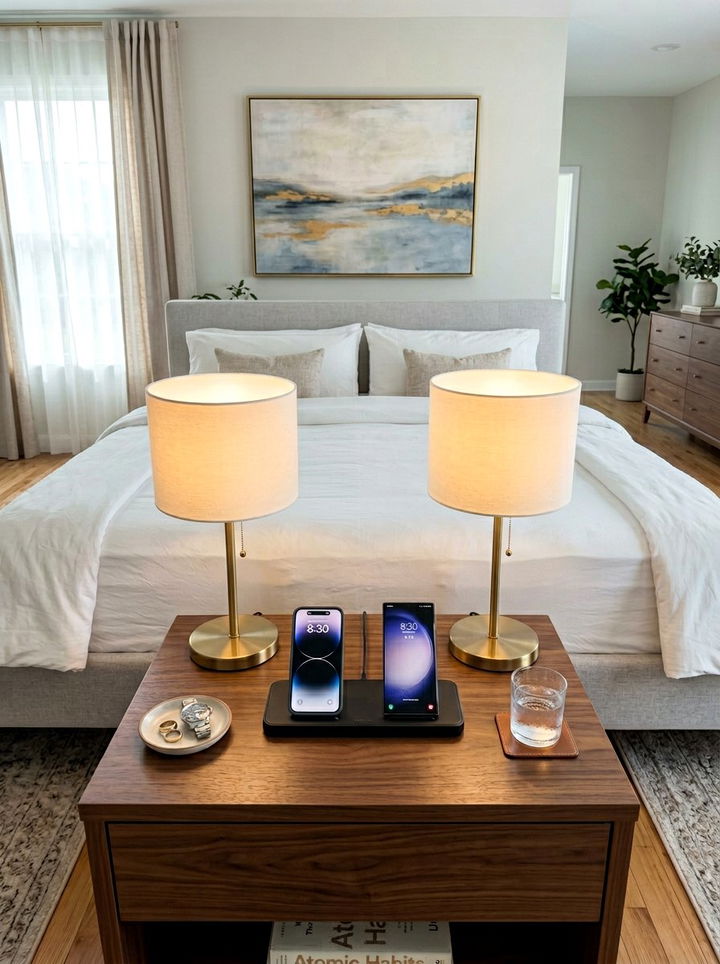 Dual Wireless Charging Station - 30 bedroom phone chargers