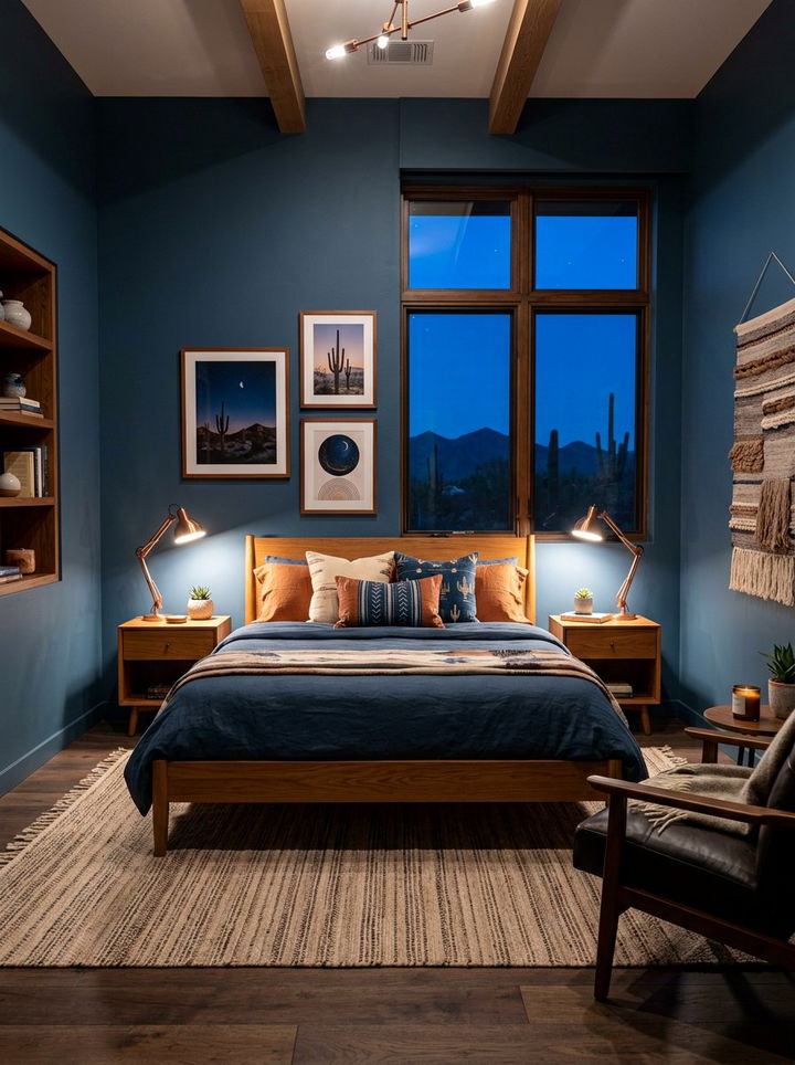 Dusk Blue Bedroom - 30 desert bedroom color ideas