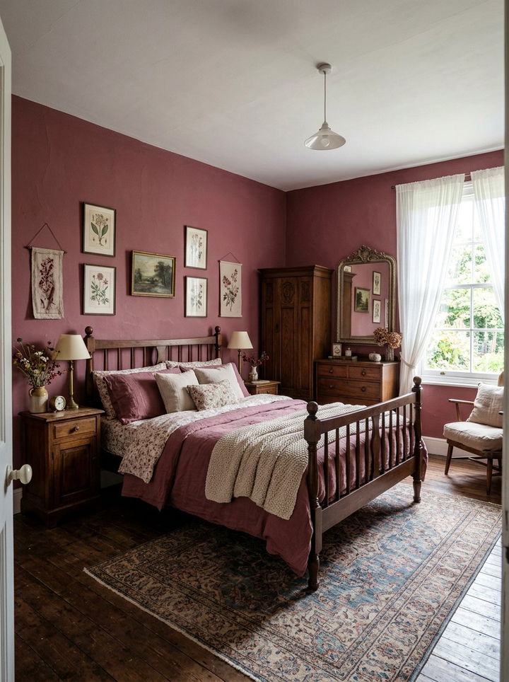 Dusty Berry Bedroom - 30 berry bedroom ideas