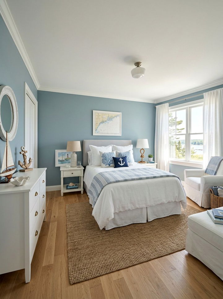 Dusty Blue Bedroom - 30 bedroom paint ideas