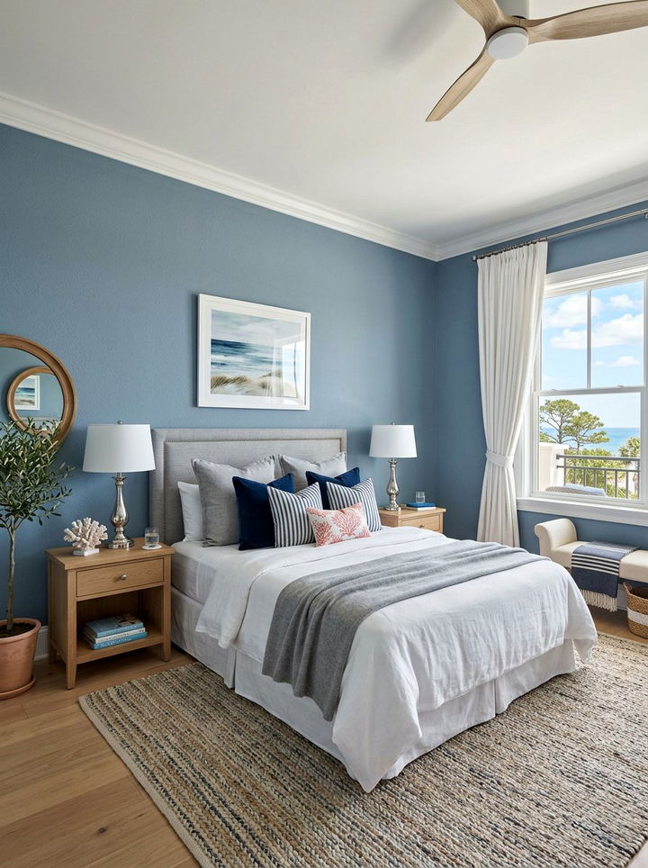Dusty Blue - 30 subtle bedroom color ideas