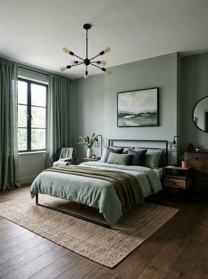 Dusty Green Color Scheme - 30 light green bedroom ideas