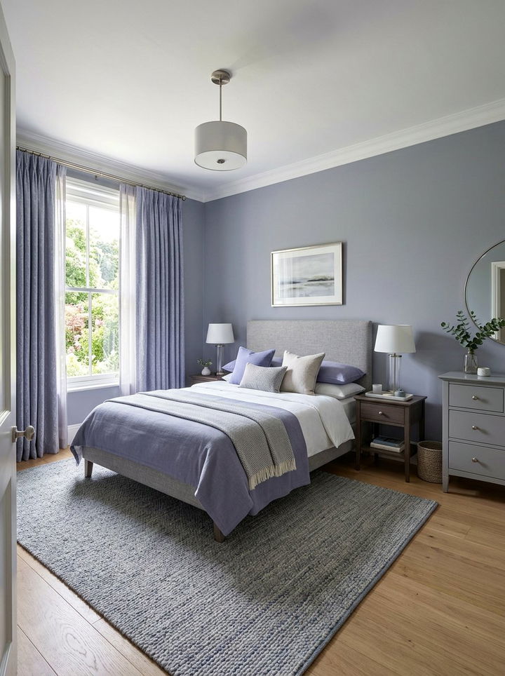 Dusty Periwinkle Tones - 30 periwinkle bedroom ideas