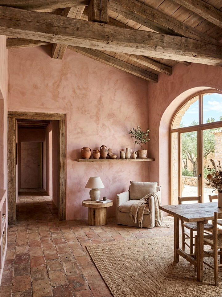 Dusty Pink Plaster Walls - 30 bedroom dusty pink walls