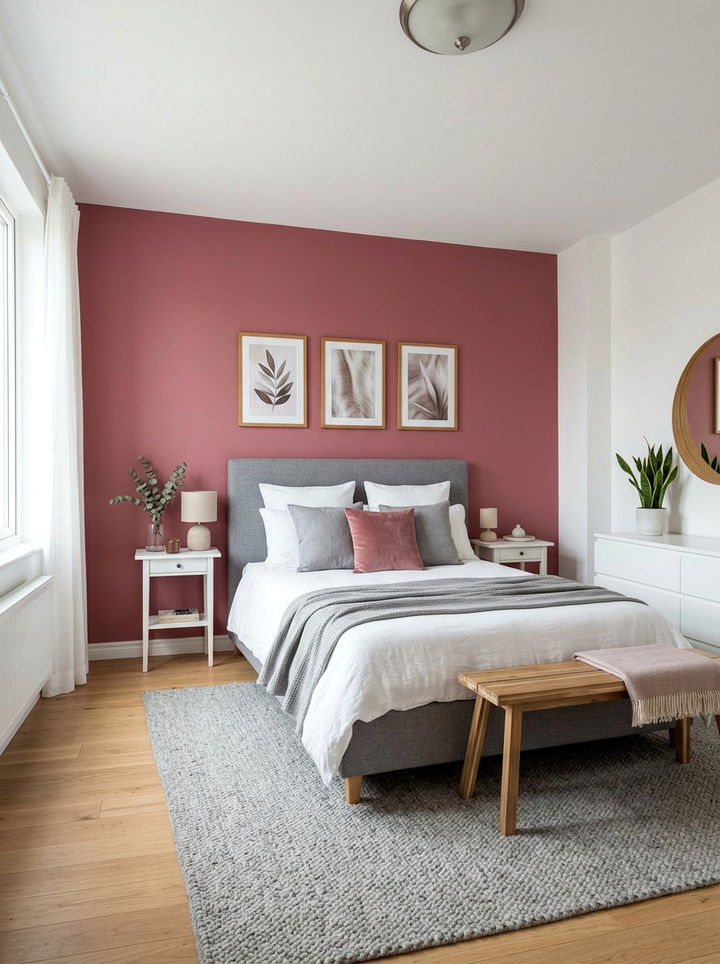 Dusty Rose Accent Wall Bedroom - 30 dusty rose bedroom ideas