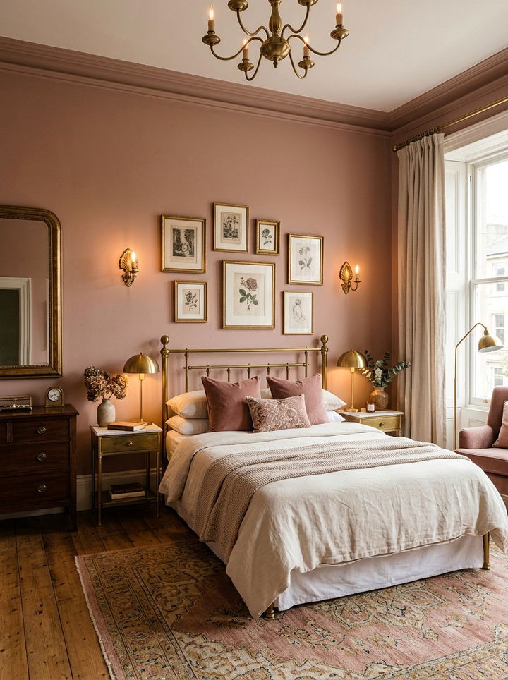 Dusty Rose And Brass Bedroom - 30 dusty rose bedroom ideas