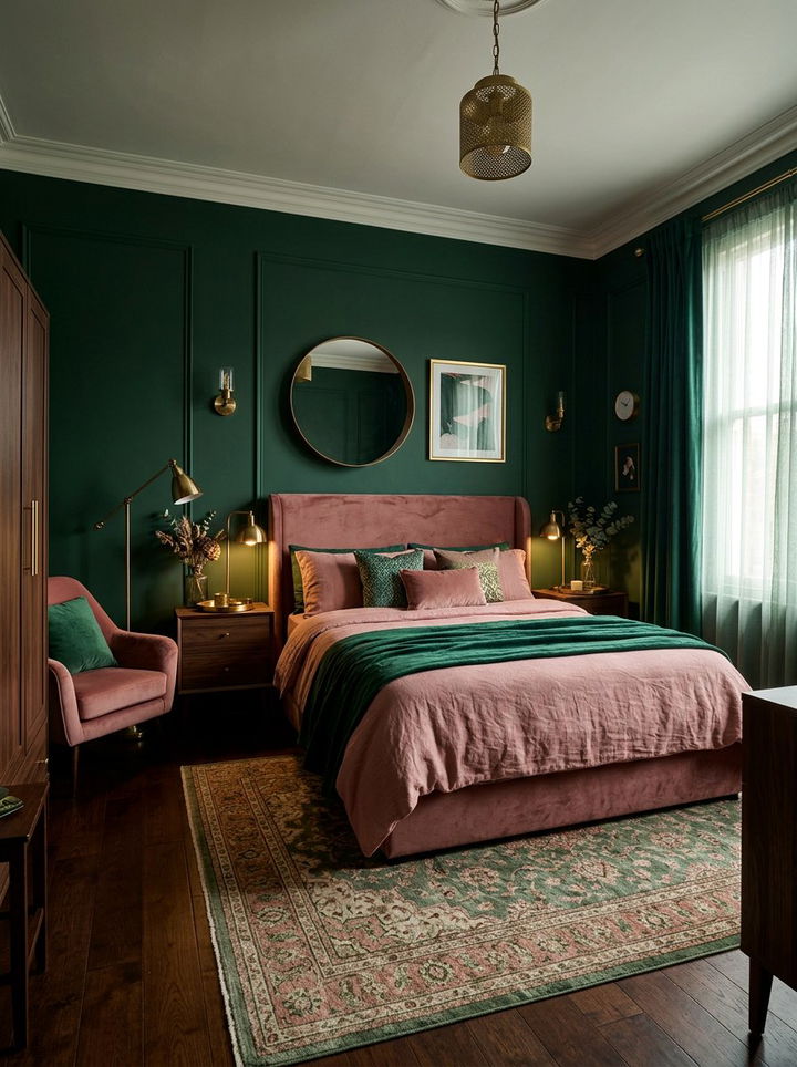Dusty Rose And Emerald Green Bedroom - 30 dusty rose bedroom ideas