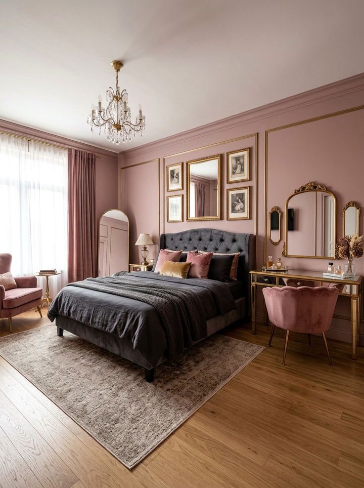 Dusty Rose Bedroom - 30 moody bedroom color ideas