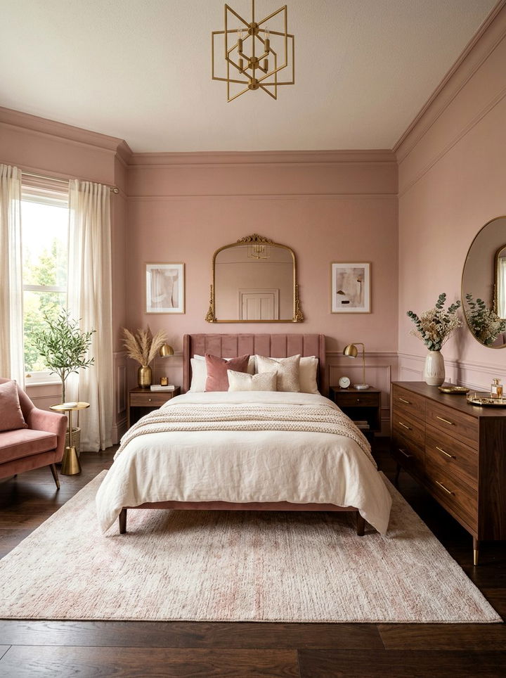 Dusty Rose Bedroom - 30 muted tone bedroom ideas