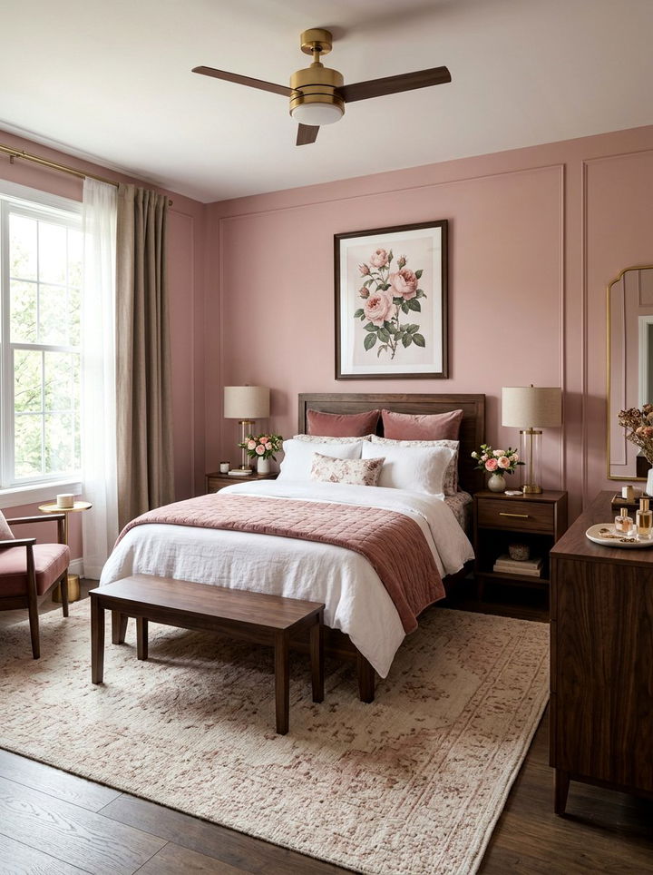 Dusty Rose Bedroom - 30 relaxing bedroom color ideas