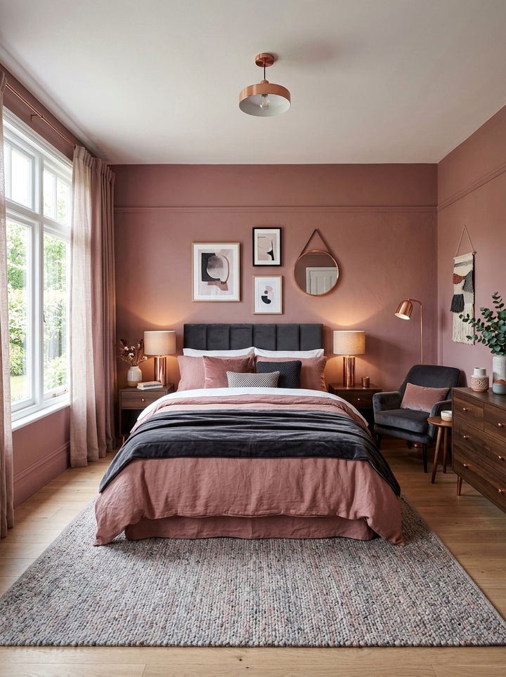 Dusty Rose Bedroom - 30 serene bedroom color ideas