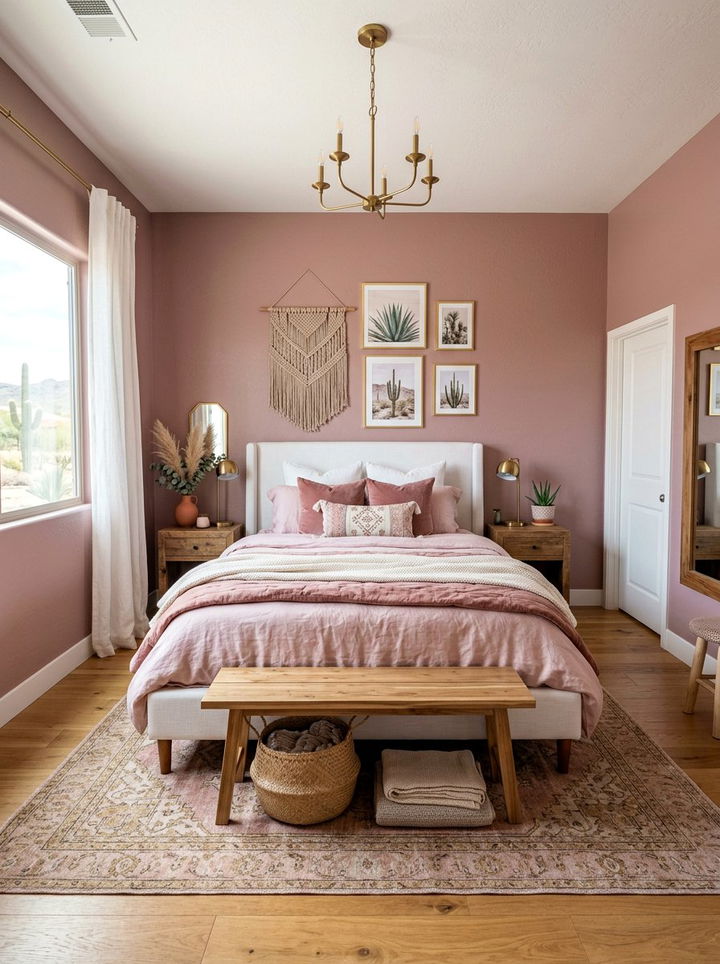 Dusty Rose Bedroom - 30 desert bedroom color ideas