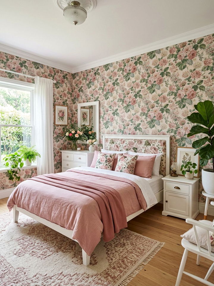 Dusty Rose Floral Bedroom - 30 dusty rose bedroom ideas