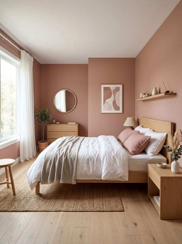 Dusty Rose Japandi Bedroom - 30 japandi bedroom color ideas